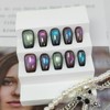 Medium Square Press on Nails Cat Eye Handmade False Nails