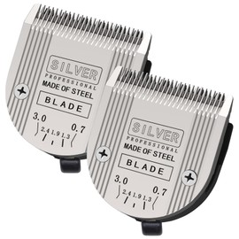 Adjustable 5 in 1 Blades Dog Grooming Blades Compatible with Wahl Animal Clipper Arco, Bravura, Chromado, Creativa, Figura, and Motion Pet, Dog, and Horse (Silver/2PCS)