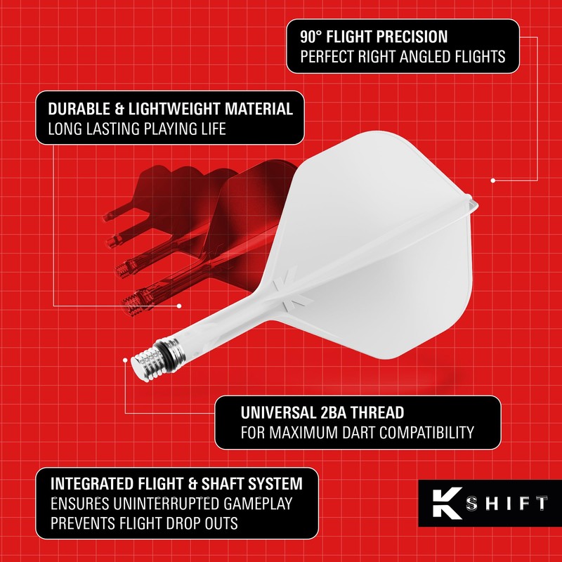 Target Darts K-Shift No.2 Integrated Flights & Shafts | K