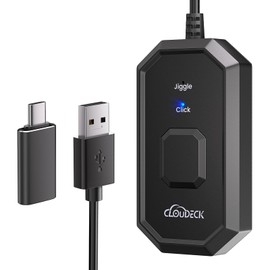 Wotbcg Mouse Jiggler, 2 in 1 Mouse Clicker & Mouse Mover Non-Detectable USB Mouse Jiggler with USB C Adapter for Computer, Laptop, PC, Simulated Mouse Movements Plug & Play
