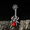 Autiga Spider Belly Button Piercing with Zirconia Crystal Navel Piercing