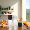 Sluswallow 2 Pcs Black Clear Empty Glass Essential Oil Roller