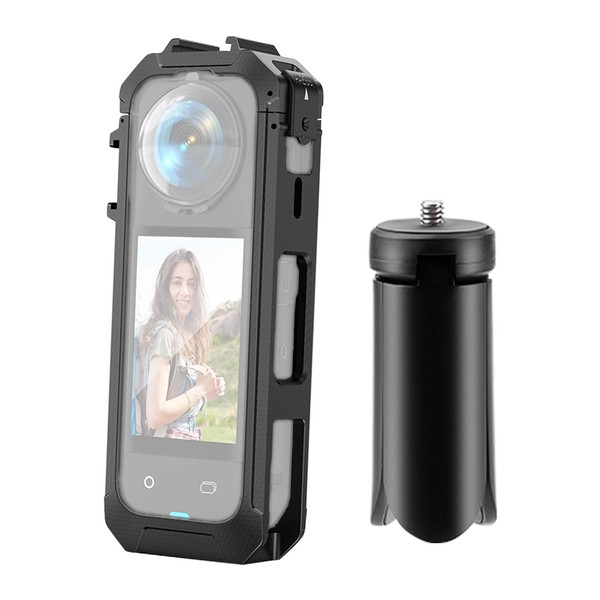 uconsmimo Mini Tripod+Cage for Insta 360 X5, Protective Frame Case