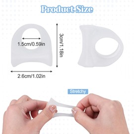 10 Stück Silikon Zehentrenner Geringe Größe, Zehenspreizer Silikon Geeignet für Teenager Hallux Valgus Korrektur, für Bunion Korrektur, überlappende Zehen Toe Spacer, Weiße