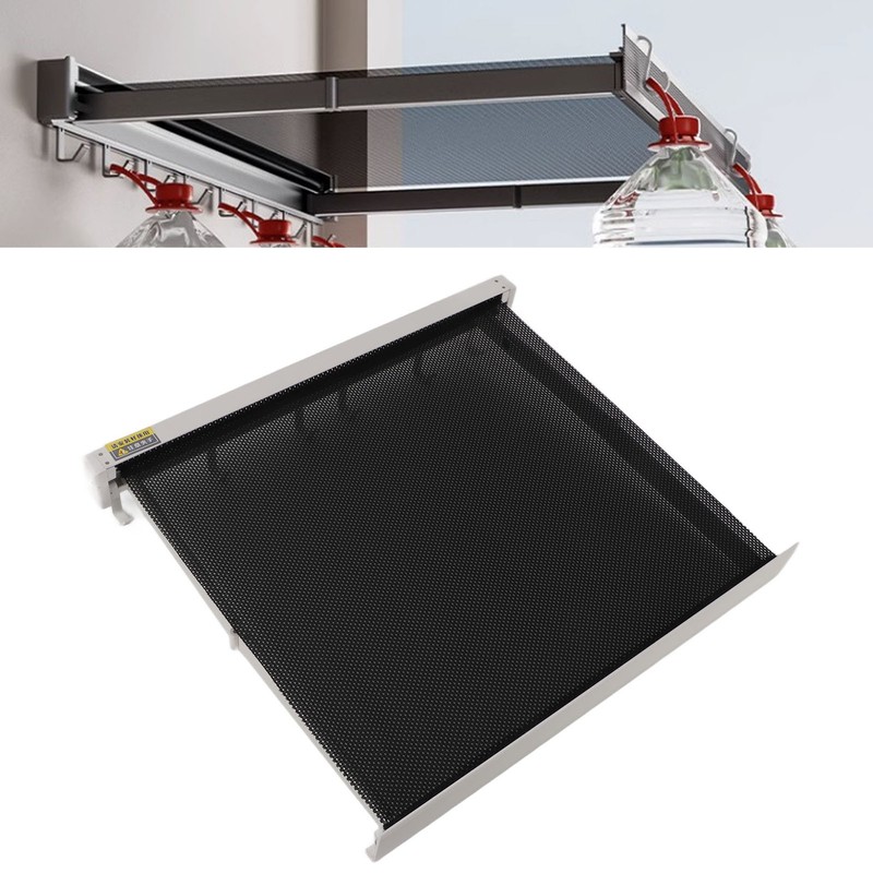 Retractable Clothes Drying Rack with Template Wall Mount Mesh Breathable