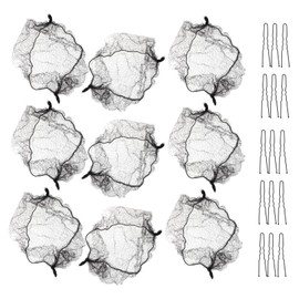 BIUDECO 1 Set Elegant Bun Cover Hair Net Mesh Hair Nets Shaped Clips for Women Breathable Comfortable for Wigs Formal Hairstyles for Dancers Flight Attendants