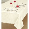 Prime Linens Home Decorative Classic Damask Printed Jacquard Tablecloth Rectangle