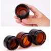 SYBL 5Pcs 10ml 0.35oz Travel Size Empty Refillable Amber Glass