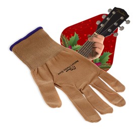 Musician’s Practice Glove - 1-Pack Glove Man and Woman Wear, Fit Both Hands, Music Instrument & Guitar Accessories, XS, Beige
