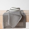 Set of 4 Napkins Black Linen Cotton Jazz