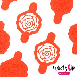 Whats Up Nails - Rose Petals Nail Stencils Stickers Vinyls for Nail Art Design (2 Sheets, 30 Stencils Total)