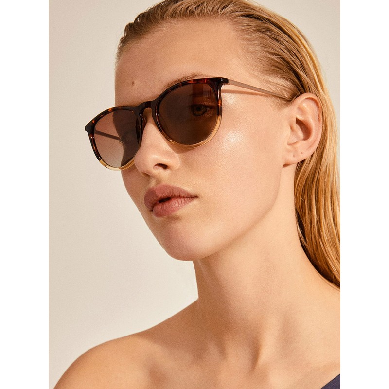 PILGRIM, Vanilla Sunglasses, Polarised Women's Sunglasses with UV400 Protection, dark