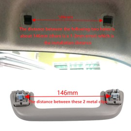 RLB-HILON Interior Grab Handle Compatible with Toyota Model for Corolla 4Runner Highlander RAV4 and More, Grip Assist Handle, Without Hook Type, Gray Color