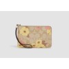 Coach NWT Coach CI856 Floral Cluster Print Corner Zip Wristlet