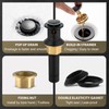 Bathroom Sink Faucet, Black and Gold Color, Waterfall Style, SUS304