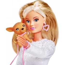 Steffi Love Simba: Steffi Love Doll, Chic Walk, Accessories Include, Steffi, 1 Dog and 1 Handbag, Great for Imaginative Play, for Ages 3 and up