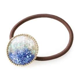 JewelVOX Hair Accessories Crush Shell Gradient Hair Pony Blue Selection