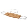 Umbra Aquala, Bamboo and Chrome Extendable Bathtub Tray Caddy, Natural