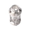 DERNORD In-Line Sight Glass with Clamp End,Flow Sanitary Straight Sight