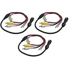 Voyager 4-pin Female Camera Adapter to RCA Connectors with Power - Tie Camera Into Multi-plexing Systems and/or Video and Digital Recorders (Pack of 3)