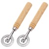 2 PCS Pasta Cutter Wheel Ravioli Cutter Wheel with Roller