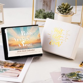 2026 Bible Calendar - Bible Verses Calendar 2026 from Jan 2026 - Dec 2026, 365 Days Desk Calendar 2026, 5.9" x 4.9", Thick Paper, Adjustable Easel