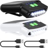 Mudder 2 Pieces LED Clip on Cap Lights USB Rechargeable