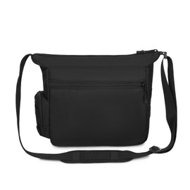 ArcEnCiel Tactical Messenger Bag Men MOLLE Sling Shoulder Pack Briefcase Gear Handbags Utility Carry Satchel with Patch (Black)