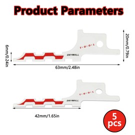Loghohu 5 Pcs 48-00-1640 Saw Blades for Milwaukee Electric Tool,Reciprocating Saw Blades Silvery Drywall Saw for Drywall Access Blade Wood Metal Material