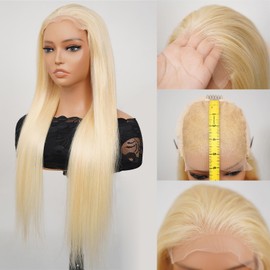 NBRUW 613 5x5 Lace Front Wig Human Hair 200 Density 26 Inch Straight 613 Blonde Wig Human Hair 5x5 200 Density HD Lace Front Closure Wigs Human Hair Blonde Pre Plucked for Women