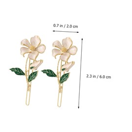 Baluue Flower Hair Clips 4pcs French Bangs Hair Barrettes Fashion Accessories for Women Cute Floral Design Suitable for Daily Wear and Special Occasions