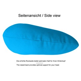 Lemos Home Neck Pillow with Microfibre Filling Neck Pillow, Comfortable Travel Pillow for Airplane, Car, Office, Ideal for Camping, Holiday and Travel Gadgets (Turquoise Blue)