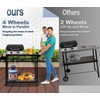 Koutemie Outdoor Grill Cart Table with 4 Wheels for Blackstone