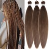 Chestnut Brown Braiding Hair Pre stretched Braiding Hair Extensions