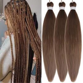 Chestnut Brown Braiding Hair Pre stretched Braiding Hair Extensions