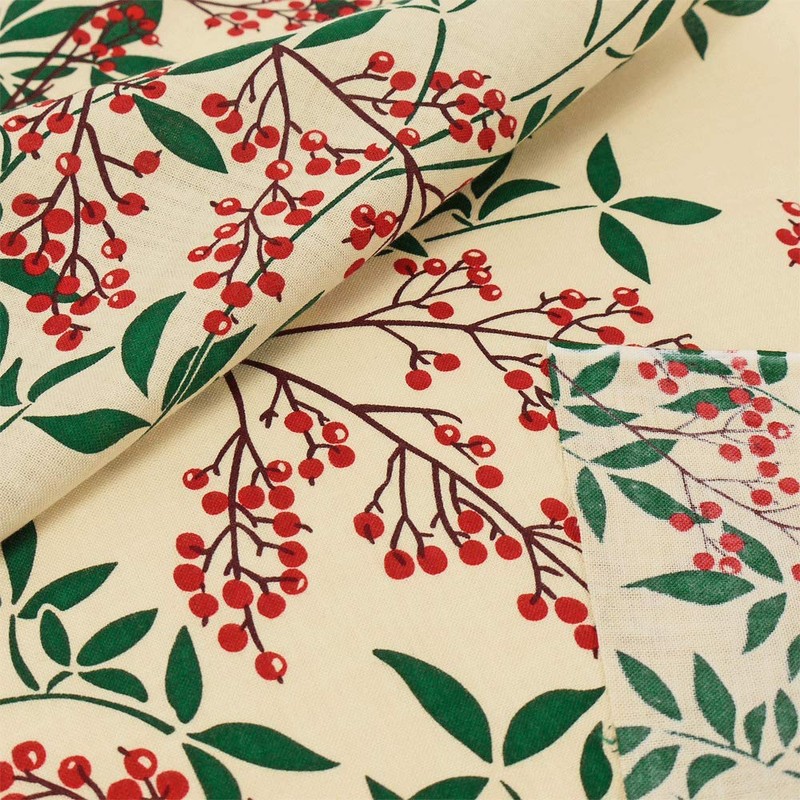 濱文様 てぬぐい 南天