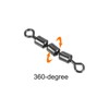 PATIKIL 20pcs 37lb High Speed 3 Roller Swivel Copper Barrel