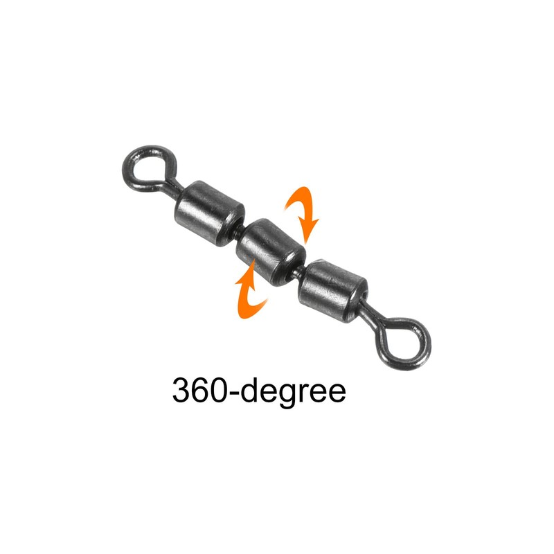 PATIKIL 20pcs 37lb High Speed 3 Roller Swivel Copper Barrel