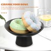Cabilock Ceramic Fruit Bowl Footed Food Bowl Kitchen Counter Decorative