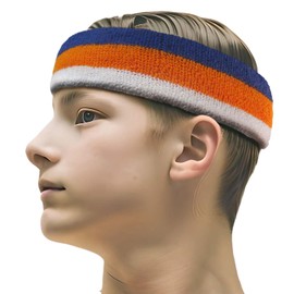 Couver Bosnia and Herzegovina Country Flag Color Blue/Light Orange/White Terry Sports Sweat Headband, Wristband Set