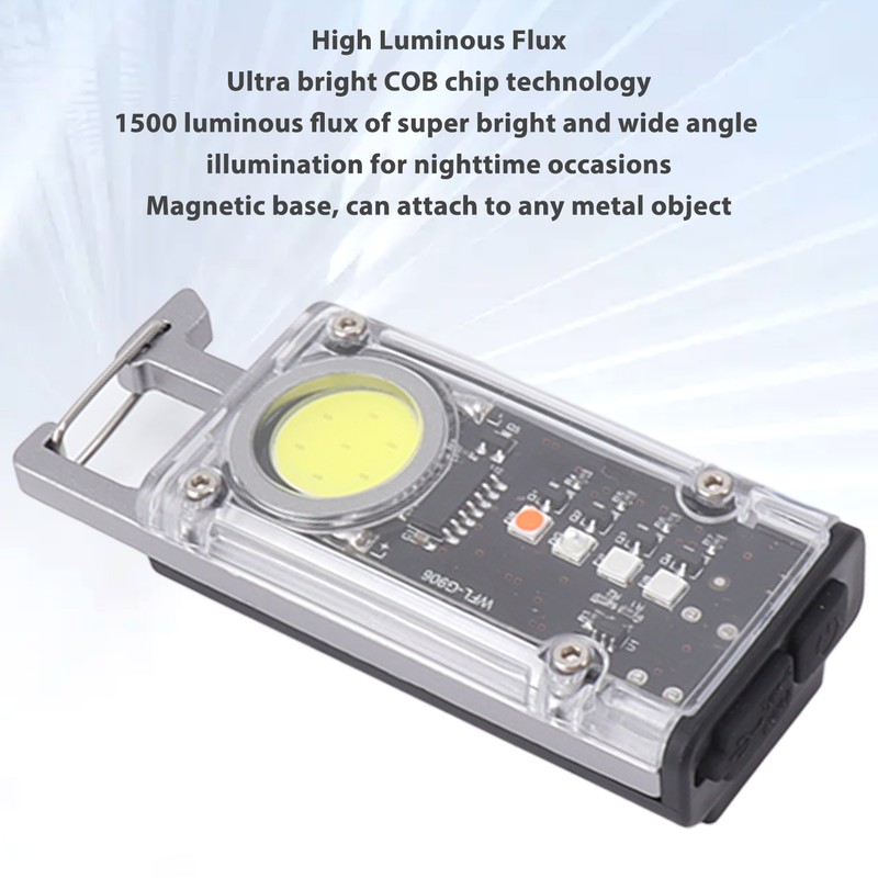 Mini COB Work Light 8 Mode Portable Rechargeable Magnetic Hook