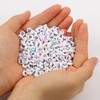 Xilitata 600Pcs Flat Round Vowel Letter Beads 7x4mm with A