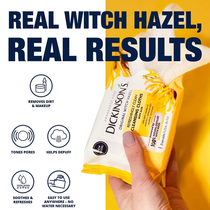 Dickinsons Original Witch Hazel 25 ct (2 pack)