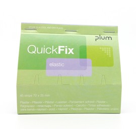 QuickFix Plaster Elastic/Textile Refill Pack (45 Plaster Strips 72 x 25 mm)