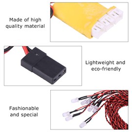 Rc Navigation Light, Rc Airplane Navigation Light Plastic 8 Led Lighting System Kit Simulation Flashing Light Rc Airplane Helicopter