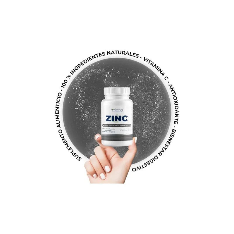 Naíma Zinc 500mg C/ Vitamina C y Jengibre 100 Cápsulas