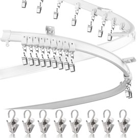 Lcyfmel Curved Ceiling Curtain Track Flexible Bendable Mount for Curtain Rail Bunk Bed Bay Window Room Divider (5 m/ 16.4 ft)