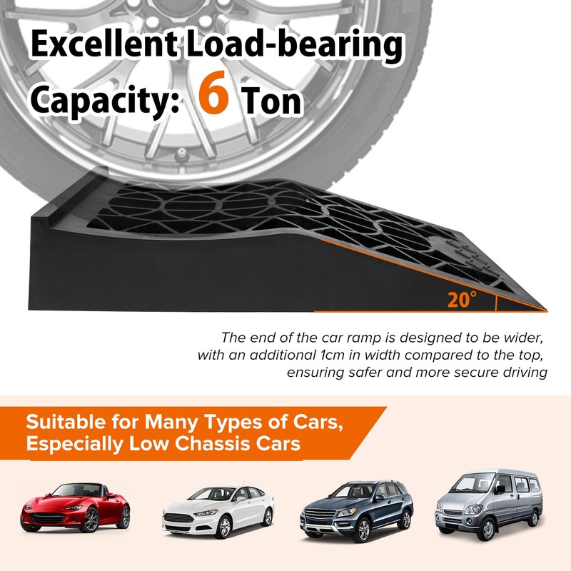 Donext Car Ramps for Easy Vehicle Maintenance and Safe Lifting,