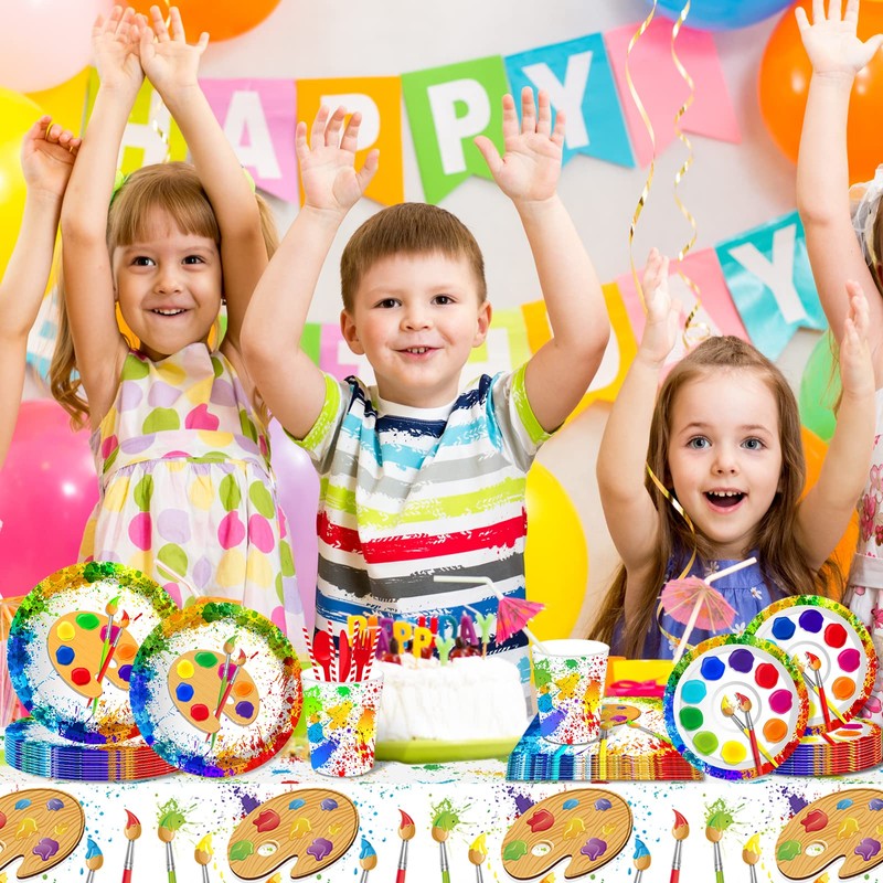 45PCS Art Paint Party Supplies - LIYDE Art Party Decorations