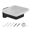 JASSFERRY Soap Dish Holder for Shower Black Wall Mounted Square